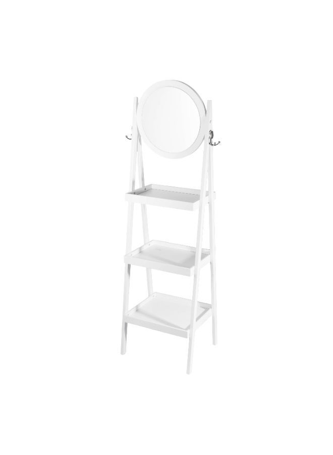 evistar 3-shelf storage organizer with mirror, made of high-quality Turkish wood, suitable for the bedroom or living room versatile. - Image 4