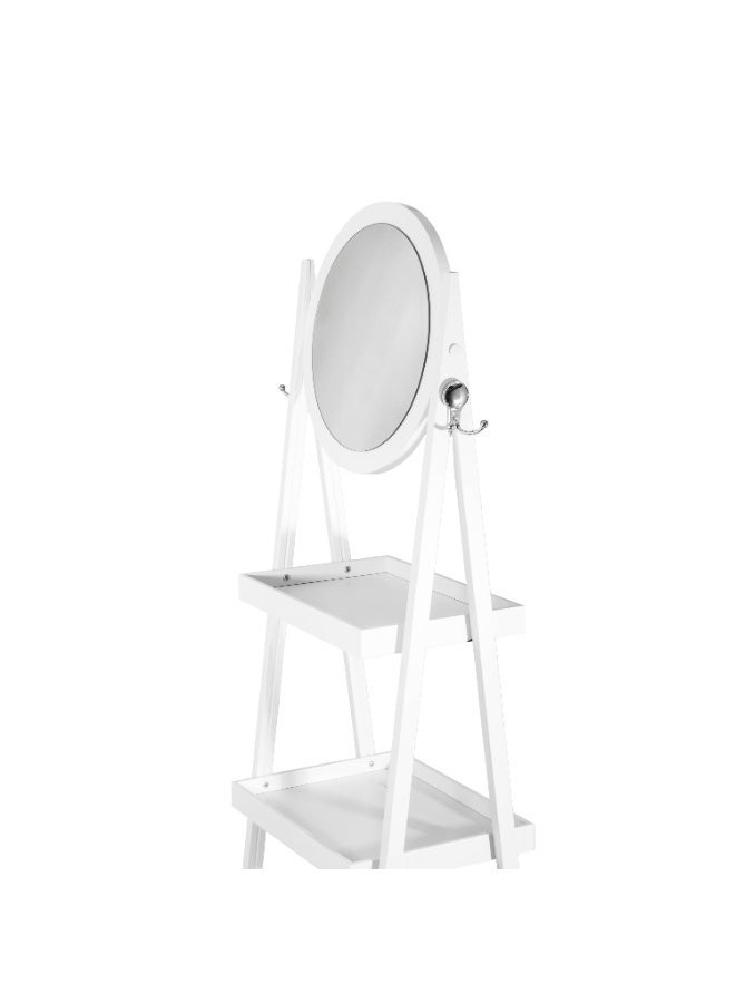 evistar 3-shelf storage organizer with mirror, made of high-quality Turkish wood, suitable for the bedroom or living room versatile. - Image 2