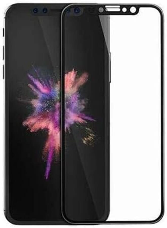5D Tempered glass screen protector for Iphone X Black SAPU