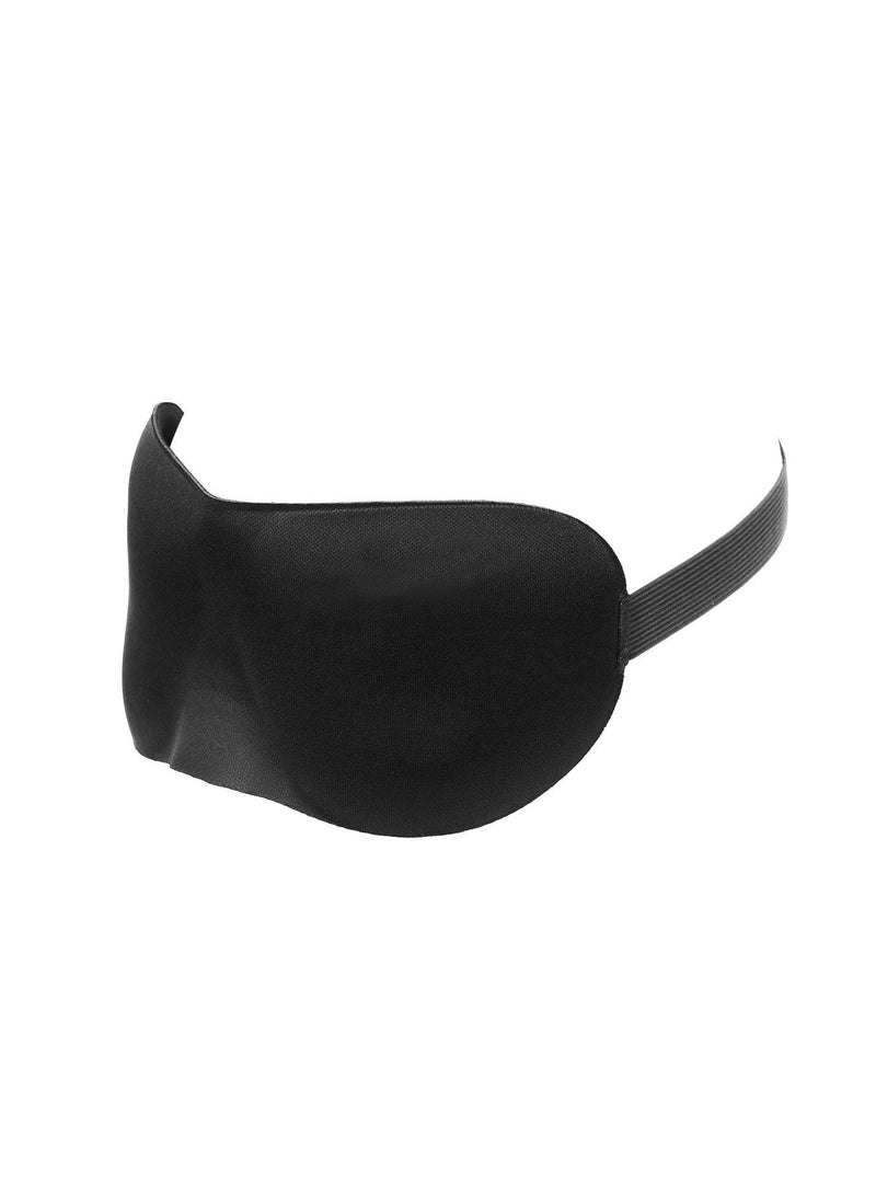 GGOOT Sponge Eyeshade Sleeping Eye Mask Cover Eyepatch Blindfolds Shield Sleep Goggles Slow Rebound Earplug For Flight Travel, Black - Image 4