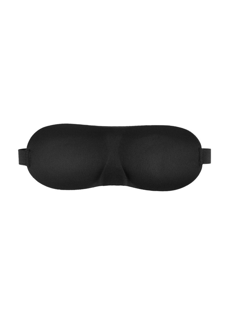 GGOOT Sponge Eyeshade Sleeping Eye Mask Cover Eyepatch Blindfolds Shield Sleep Goggles Slow Rebound Earplug For Flight Travel, Black - Image 1