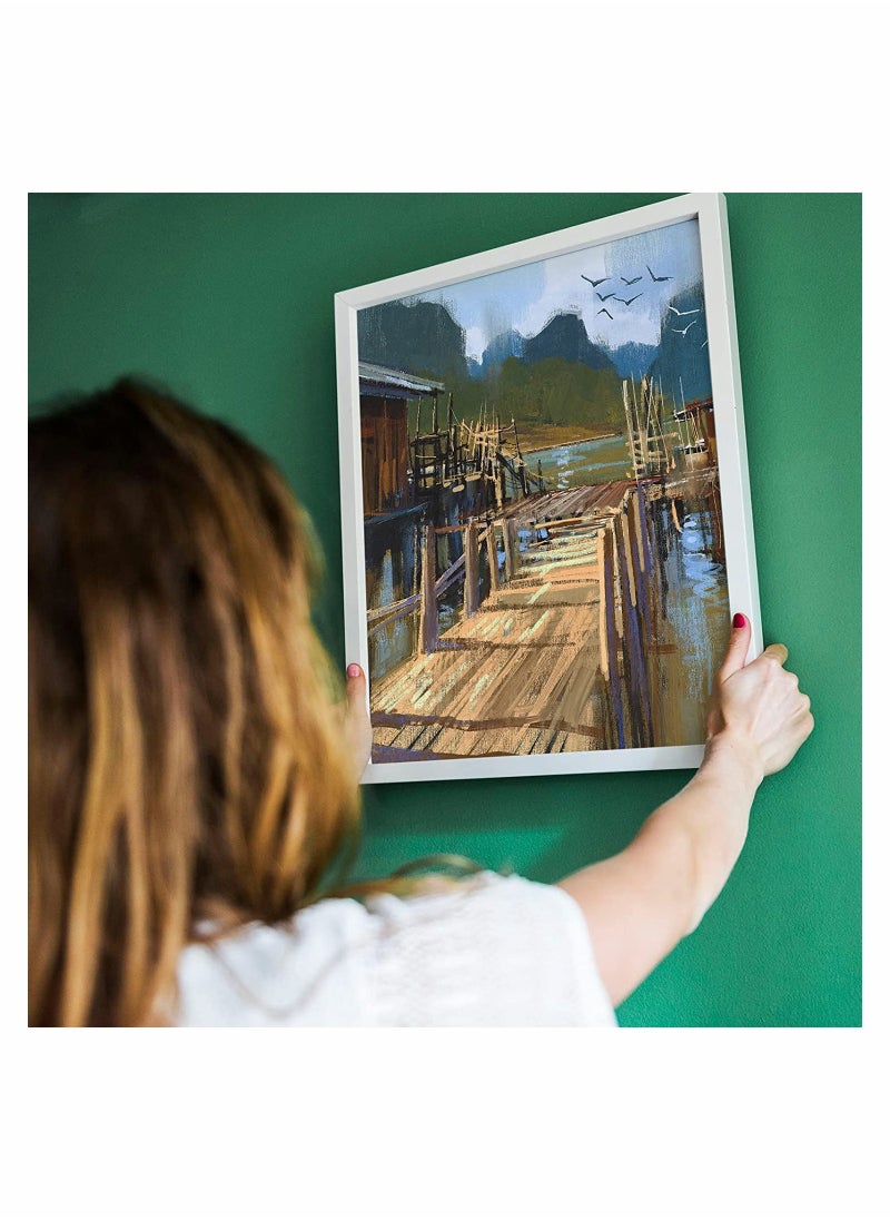 SYOSI - 8 Pieces Sublimation Metal Photo Blanks Aluminum Photo Sign Blank Photo Metal Wall Poster Frame Blank for Sublimation Heat Press White - Image 1