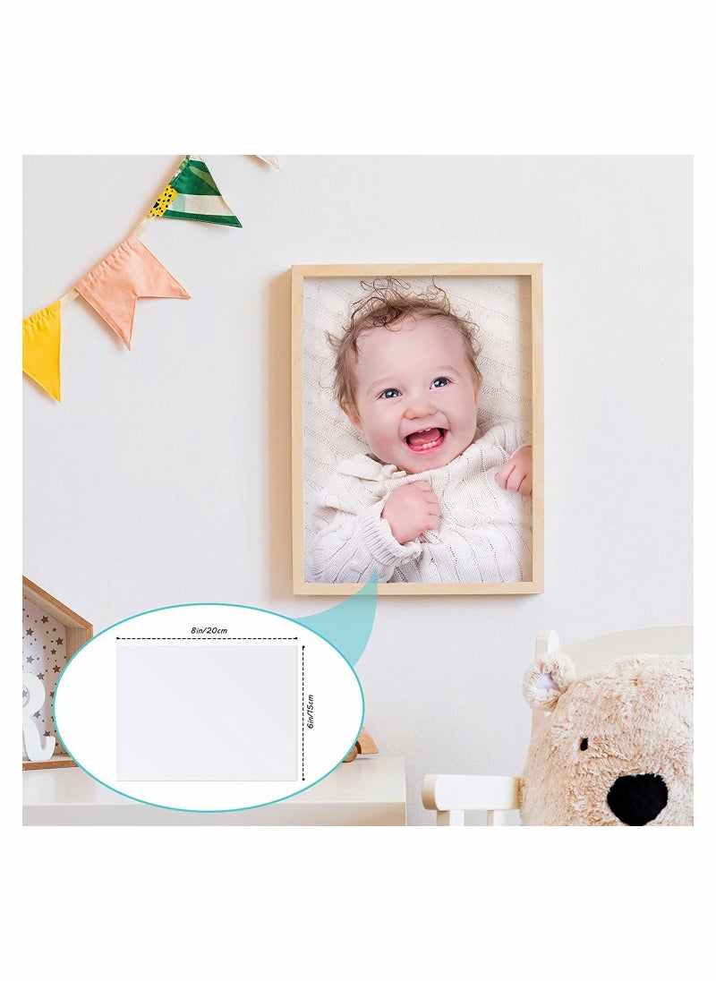 SYOSI - 8 Pieces Sublimation Metal Photo Blanks Aluminum Photo Sign Blank Photo Metal Wall Poster Frame Blank for Sublimation Heat Press White - Image 1
