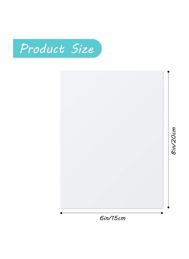 SYOSI - 8 Pieces Sublimation Metal Photo Blanks Aluminum Photo Sign Blank Photo Metal Wall Poster Frame Blank for Sublimation Heat Press White - Image 1