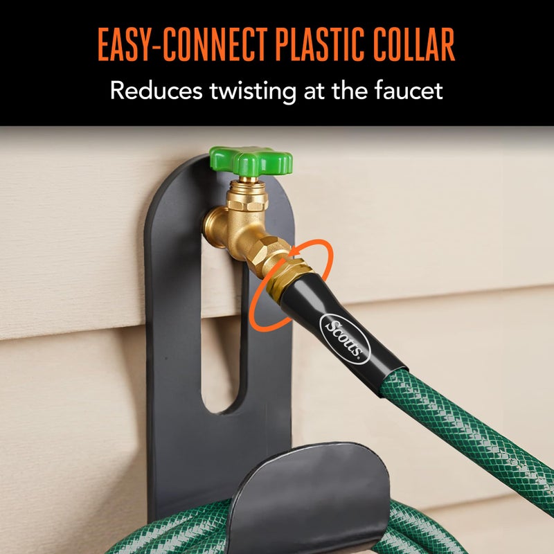 Scotts 50 ft. Garden Hose â€“ 5/8 in. Diameter, 4-Ply Construction, 300 PSI, High-Pressure, Easy-to-Coil Water Hose with Crush-Resistant Couplings, Easy to Connect for Lawn and Garden Use - Image 2