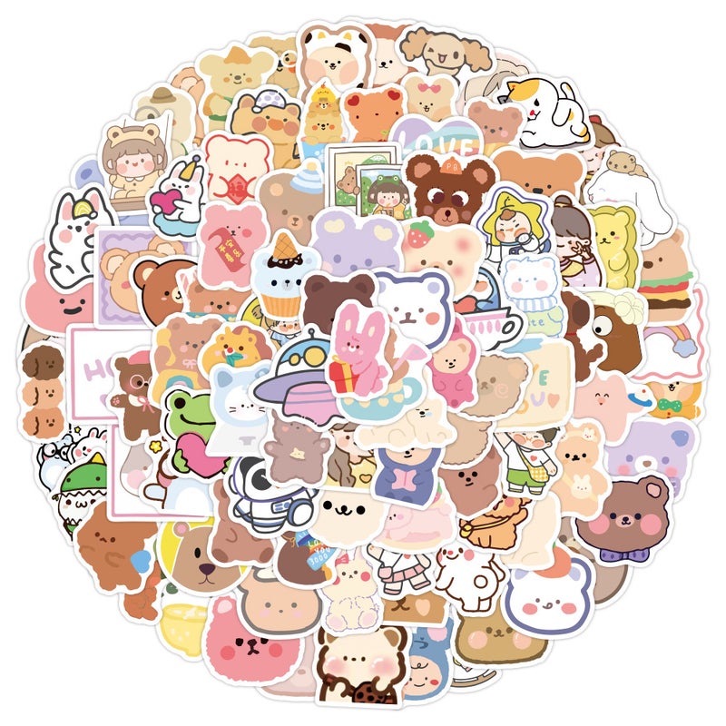 500 Cute Korean Bear Stickers - Scrapbooking Stationery Luggage Notebook - Image 2