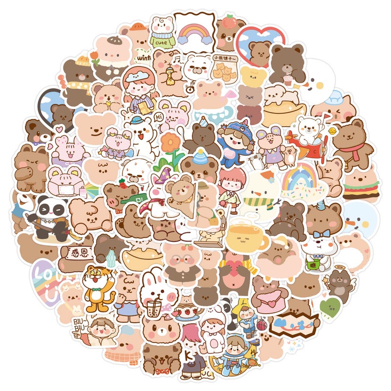 500 Cute Korean Bear Stickers - Scrapbooking Stationery Luggage Notebook - Image 5