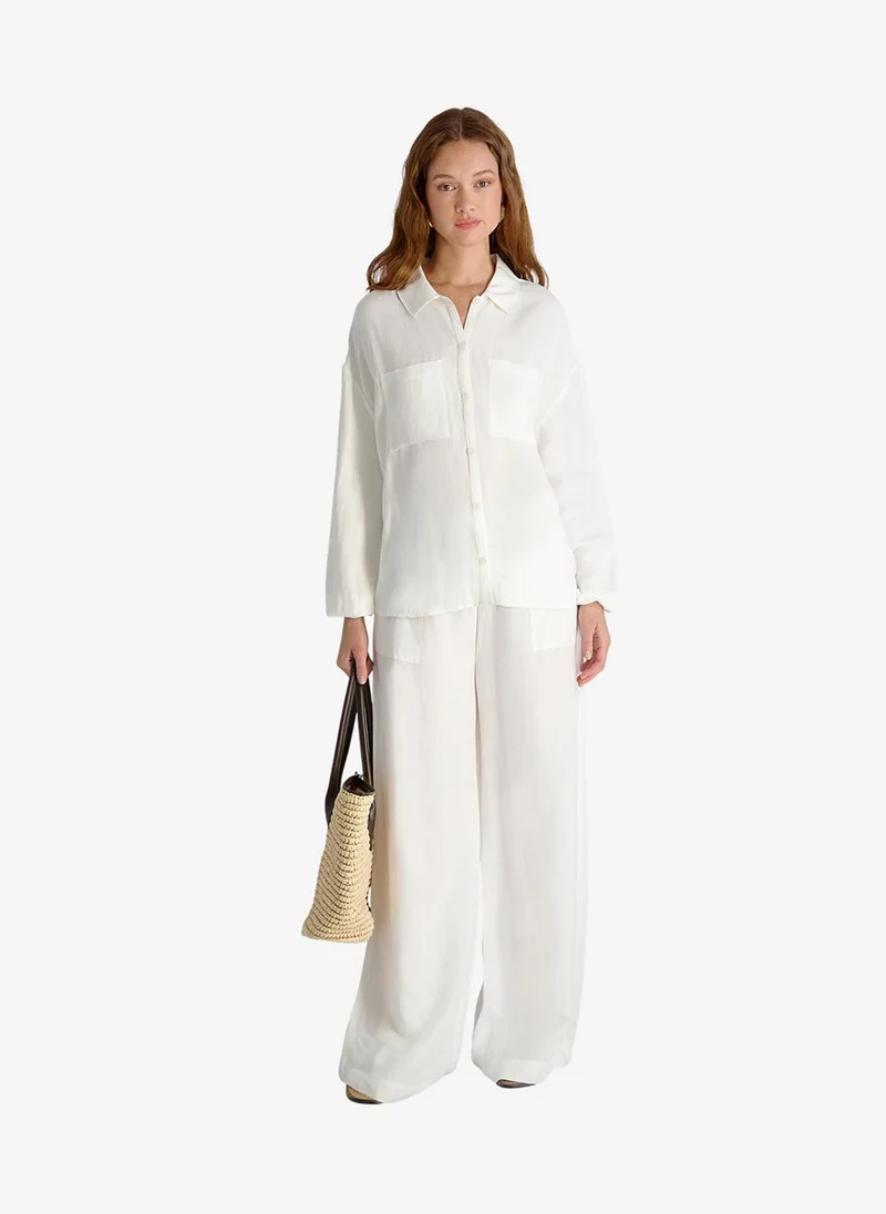 French Connection  Women's Summer White Cooper Linen Blouson Slv Top for Women | Best Price UAE