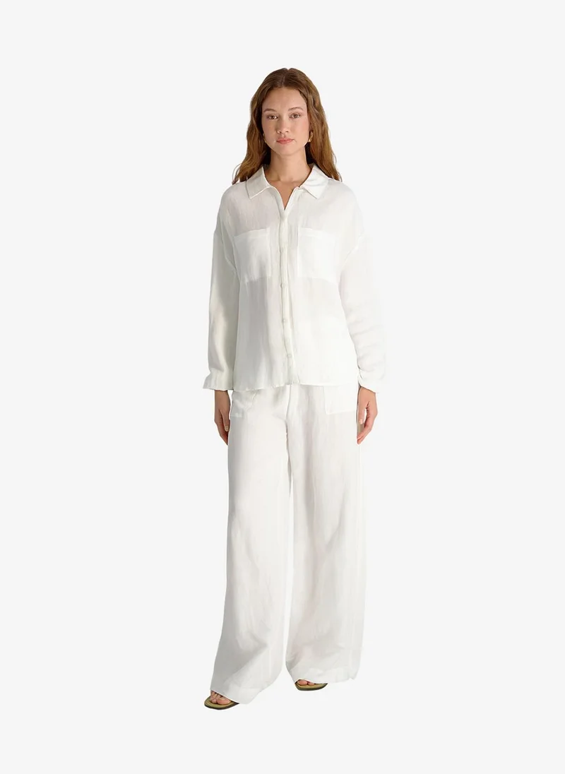 French Connection  Women's Summer White Cooper Linen Blouson Slv Top for Women | Best Price UAE