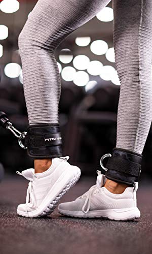 Fitgriff Ankle Straps V1 for Cable Machine 2 Pieces Gym Workout Equipment Leg Pulley Attachment Kickback Straps CamoBlack - Image 3