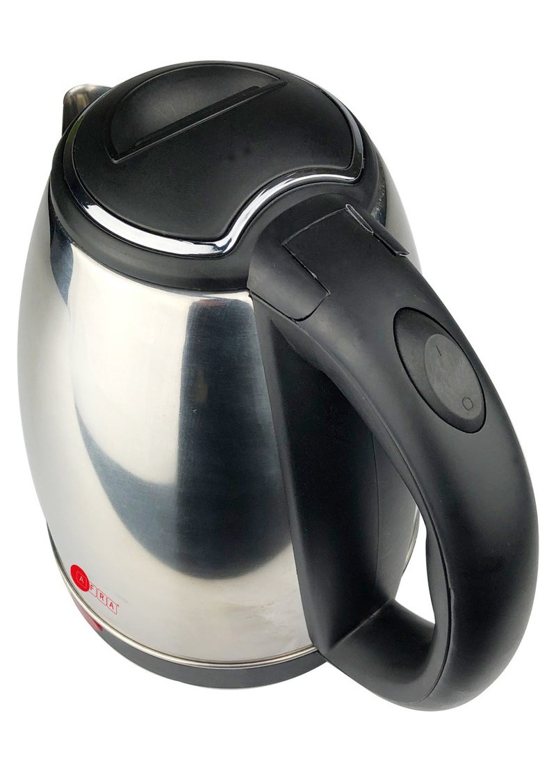 عفرا غلاية كهربائية يابانية، 1500 وات، 1.8 لتر، هيكل قوي من الفولاذ المقاوم للصدأ مع ضمان لمدة عامين، معتمدة من ESMA وROHS وCB، فضي/أسود - Image 2