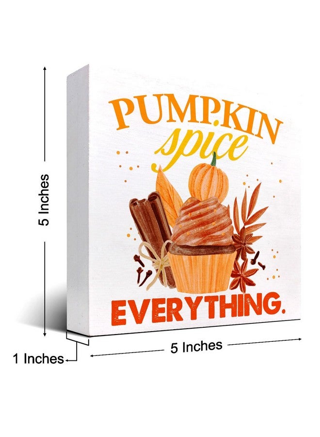 z-crange Autumn Desk Decor,Fall Wood Box Sign,Sweater Weather Wooden Block Sign,Autumn Decorations for Farmhouse Home Office Shelf Table Decor C1092 - Image 2