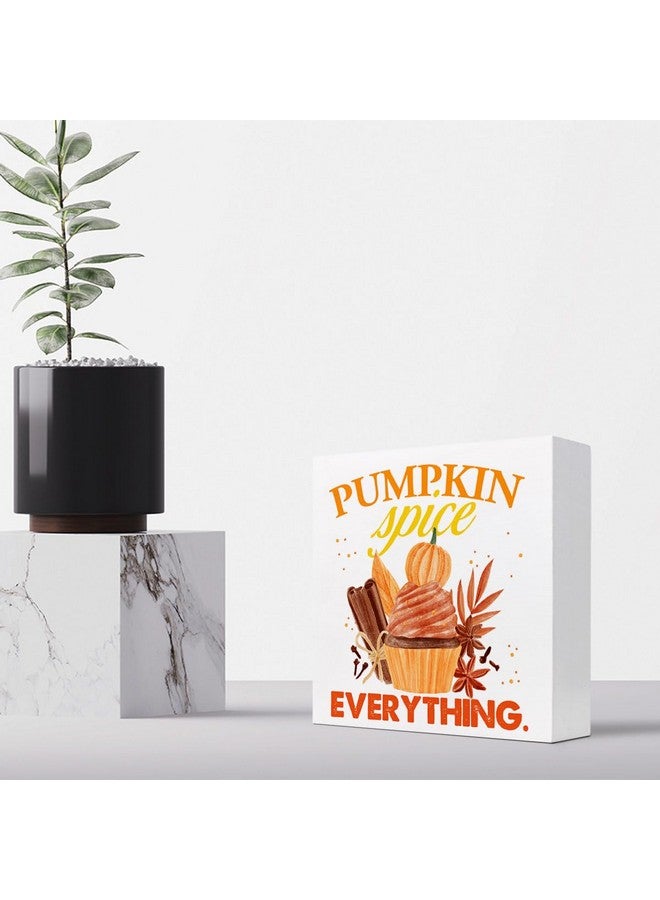 z-crange Autumn Desk Decor,Fall Wood Box Sign,Sweater Weather Wooden Block Sign,Autumn Decorations for Farmhouse Home Office Shelf Table Decor C1092 - Image 4