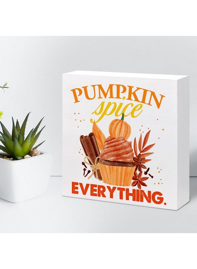 z-crange Autumn Desk Decor,Fall Wood Box Sign,Sweater Weather Wooden Block Sign,Autumn Decorations for Farmhouse Home Office Shelf Table Decor C1092 - Image 5