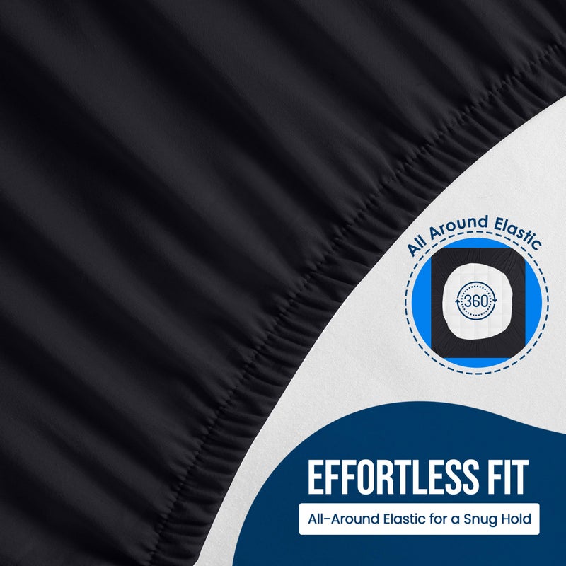 Utopia Bedding Waterproof Mattress Protector Twin Size, Premium Terry Mattress Cover 200 GSM, Breathable, Fitted Style with Stretchable Pockets (Black) - Image 4