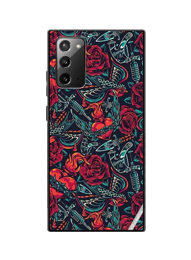 VR CREATIVE Protective Case Cover For Samsung Galaxy Note20 5G Flower Design Multicolour - Image 1