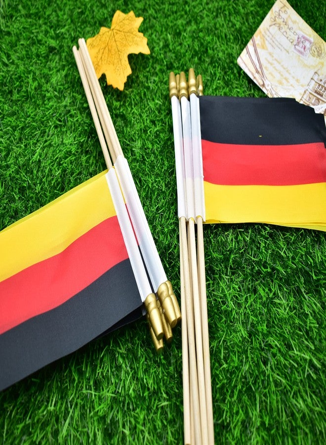 Lebei German Flag Mini Small Germany Handheld Stick Flags 4x6 Inch 12 Pack - Image 5