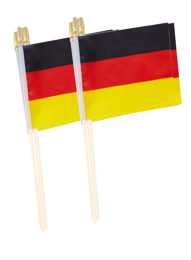 Lebei German Flag Mini Small Germany Handheld Stick Flags 4x6 Inch 12 Pack - Image 1