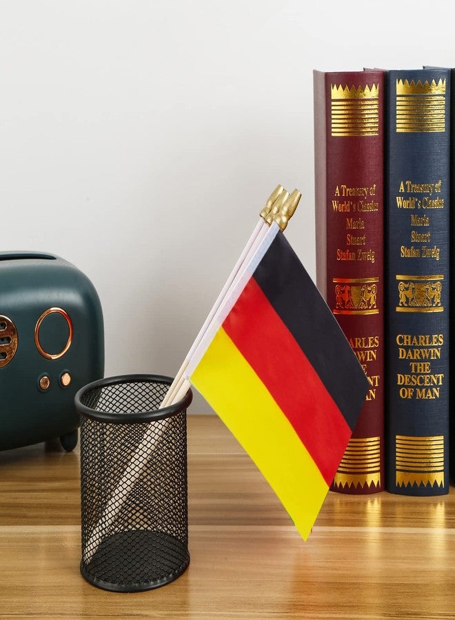 Lebei German Flag Mini Small Germany Handheld Stick Flags 4x6 Inch 12 Pack - Image 4