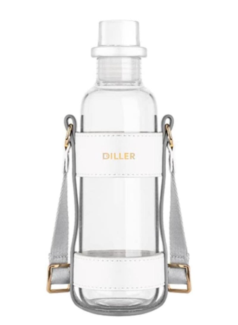 DILLER Water Bottle with Sleeve Free Leakproof Sport Plastic Motivational Water Bottle With Strap Gift for Kids Women Men - Image 1