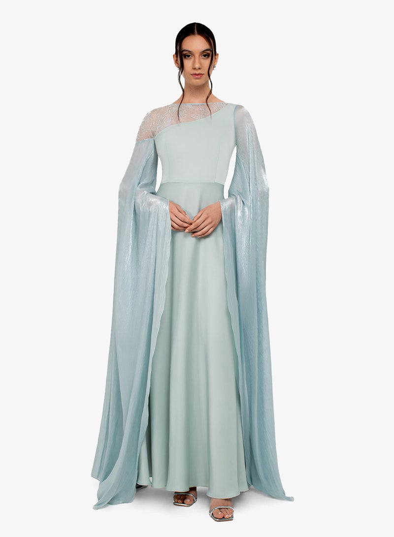 CHASE Drape Sleeve Maxi Dress - Image 1