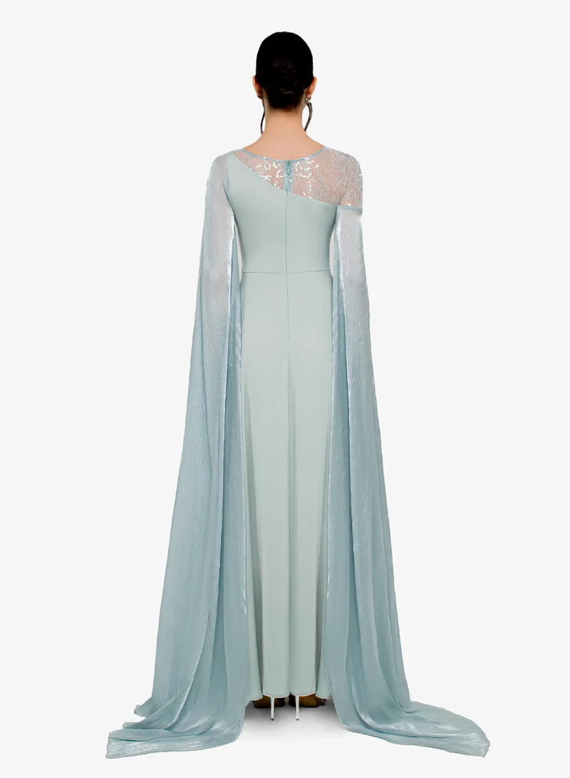 CHASE  Drape Sleeve Maxi Dress for Women | Best Price UAE