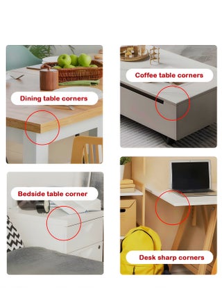 Baybee 10 PCs Baby Safety Corner Guards, Baby Proofing Corner Guards - 3mm Pre Taped Corner Protectors Child Safety Edge Cushion Guards for Sharp Edges Protector of Furniture Green - view 4
