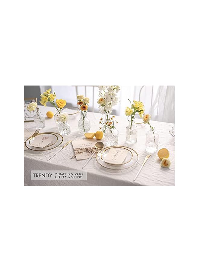 Green Tiger Glass Bud Vase Set of 10 - Small Vases for Flowers, Clear Bud Vases in Bulk, Cute Glass Vases for Centerpieces, Mini Vintage Vase for Rustic Wedding Decorations, Home Table Flower Decor - Image 2