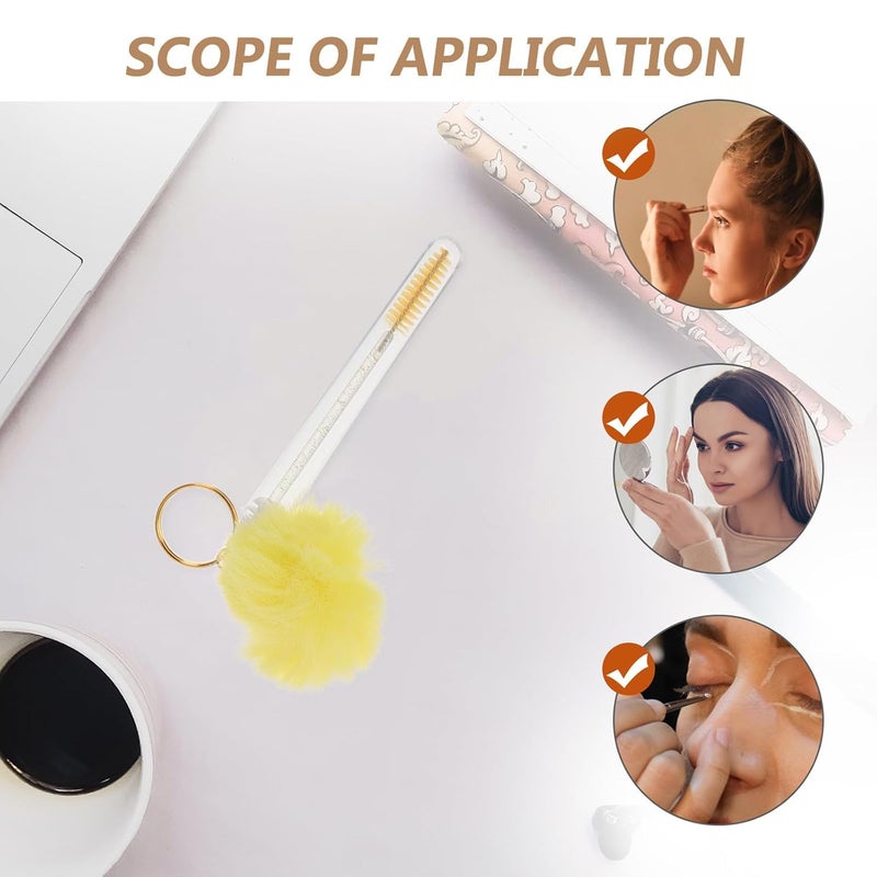 5pcs Eyelash Brush and Brow Comb Set with Tube Caps, Multi-color Mascara Wand Applicators for Makeup Artists and Daily Eye Makeup Use - Image 3