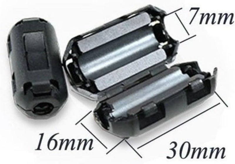 28 قطعة من الحلقات الأساسية الفريتية السوداء القابلة للتركيب لقمع ضوضاء RFI و EMI، مشبك كابل - Image 5