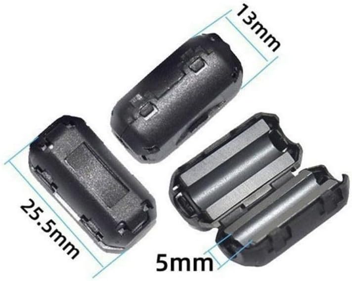 28 قطعة من الحلقات الأساسية الفريتية السوداء القابلة للتركيب لقمع ضوضاء RFI و EMI، مشبك كابل - Image 4