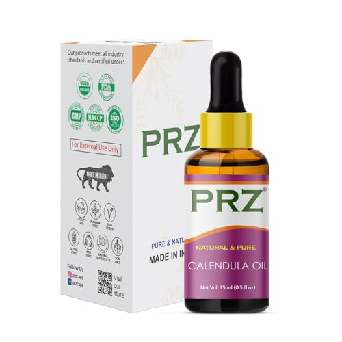 PRZ Calendula Essential Oil - Pure Natural for Skin Care & Hair Care, 15 ml - Image 2