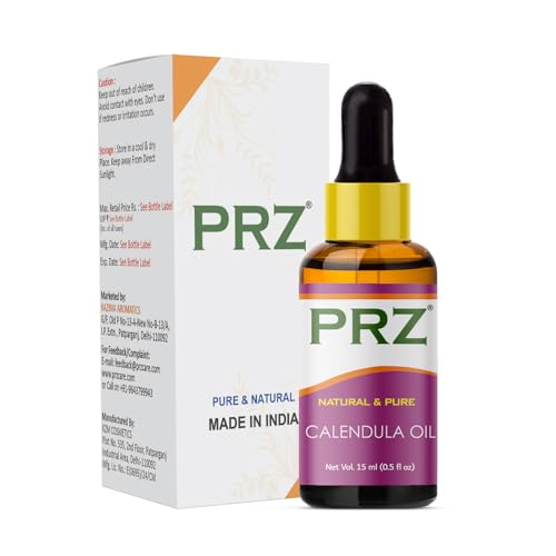 PRZ Calendula Essential Oil - Pure Natural for Skin Care & Hair Care, 15 ml - Image 1