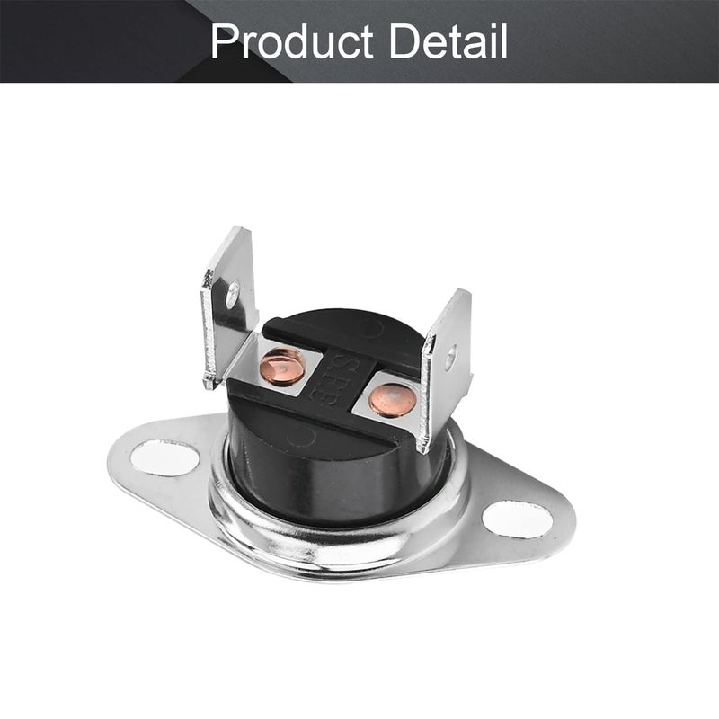 Fielect 2Pcs KSD301 Thermostat 50°C/122°F Normal Closed N.C Adjust Snap Disc Limit Control Switch Microwave Thermostat Thermal Switch Bent Angle - Image 3