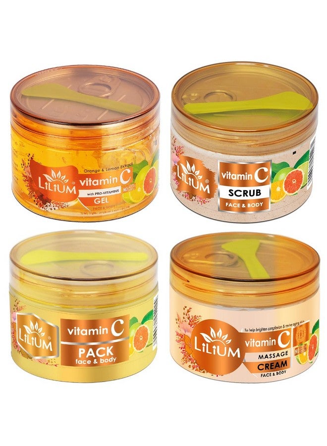 ليليوم مجموعة فيتامين C للوجه مع مستخلص الليمون والبرتقال 1000 جرام تغذي وتشد البشرة وتقلل من علامات الشيخوخة والتجاعيد والخطوط الدقيقة والبقع الداكنة وتقشير البشرة وبشرة متوهجة منتعشة - Image 1