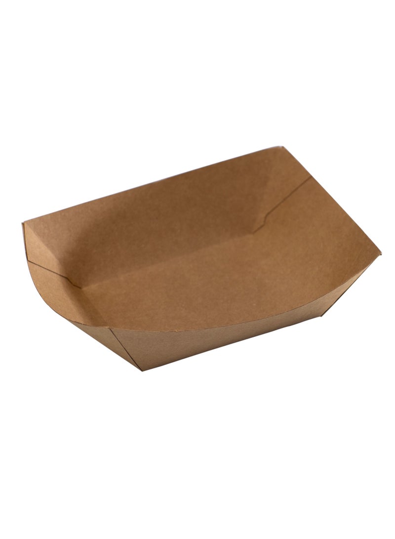 IDEAL PACK Disposable Kraft Boat Trays – Pack of 15 SMALL