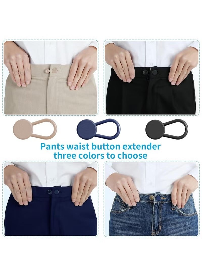 Realfrog 12PCS Button Extenders for Jeans, Pants Waist Button Extender for Women Men, 3 Colors Pant Waistband Expander, Ceryvop Pants Waist Extension 1-1.4 Inches - Image 5