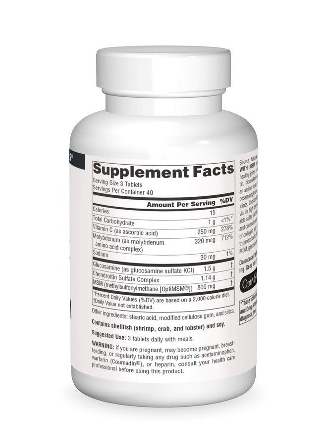 Source Naturals - Glucosamine Chondroitin Complex With Msm 120 Tablets - Image 1