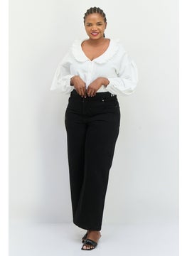 In the style Women Solid Long Sleeve Bodysuit, White  - Image 4