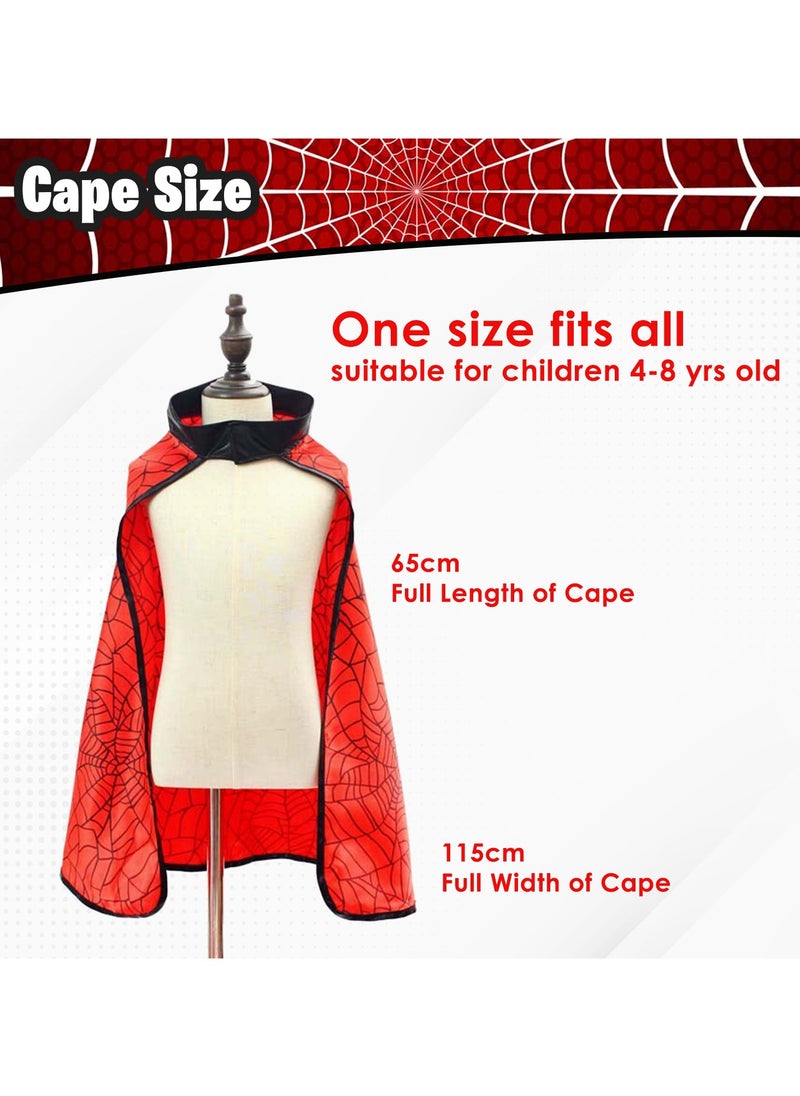 Home Smart Home Smart Kids Superhero Spider Costume Cloak for Children's Spider Cap and Mask for Boys and Girls  - Image 2