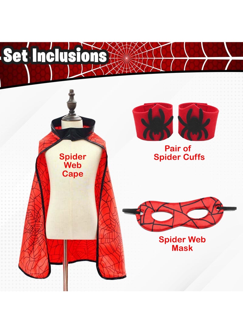 Home Smart Home Smart Kids Superhero Spider Costume Cloak for Children's Spider Cap and Mask for Boys and Girls  - Image 3