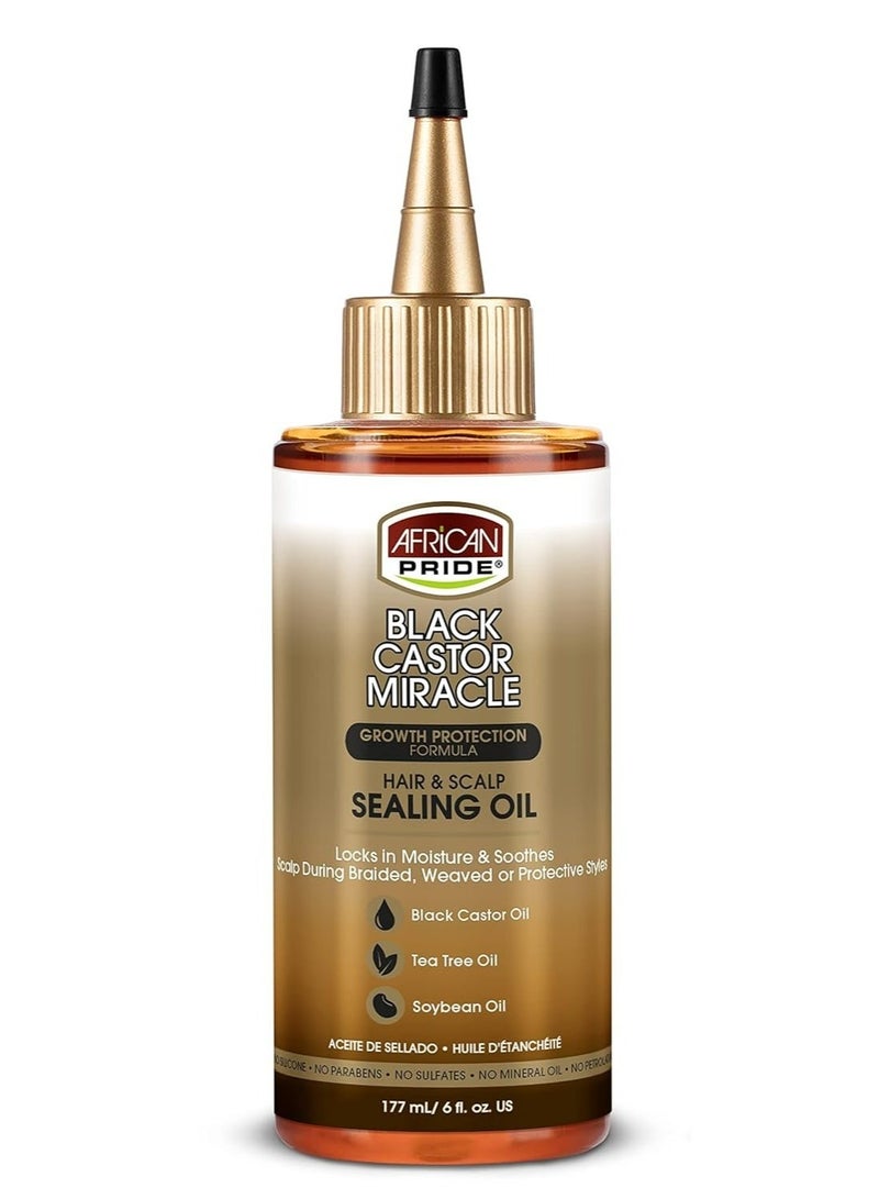 African Pride Black Castor Hair & Scalp Sealing Oil – Moisture Lock, Strength & Healthy Growth Support – 355 ml - Image 1