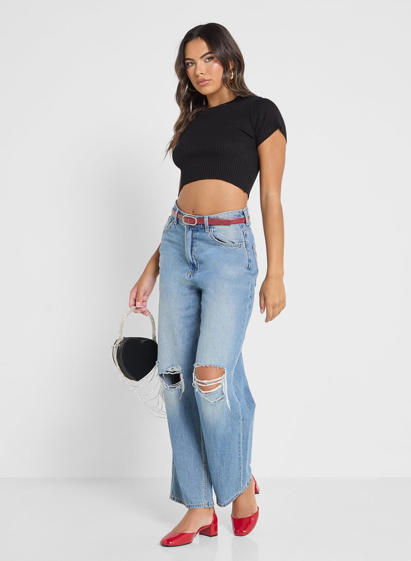 Ginger Knitted Ribbed Top  - Image 4