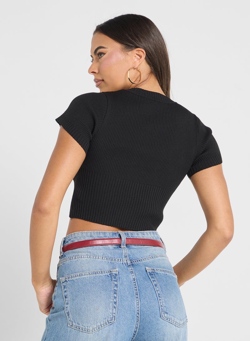 Ginger Knitted Ribbed Top  - Image 2