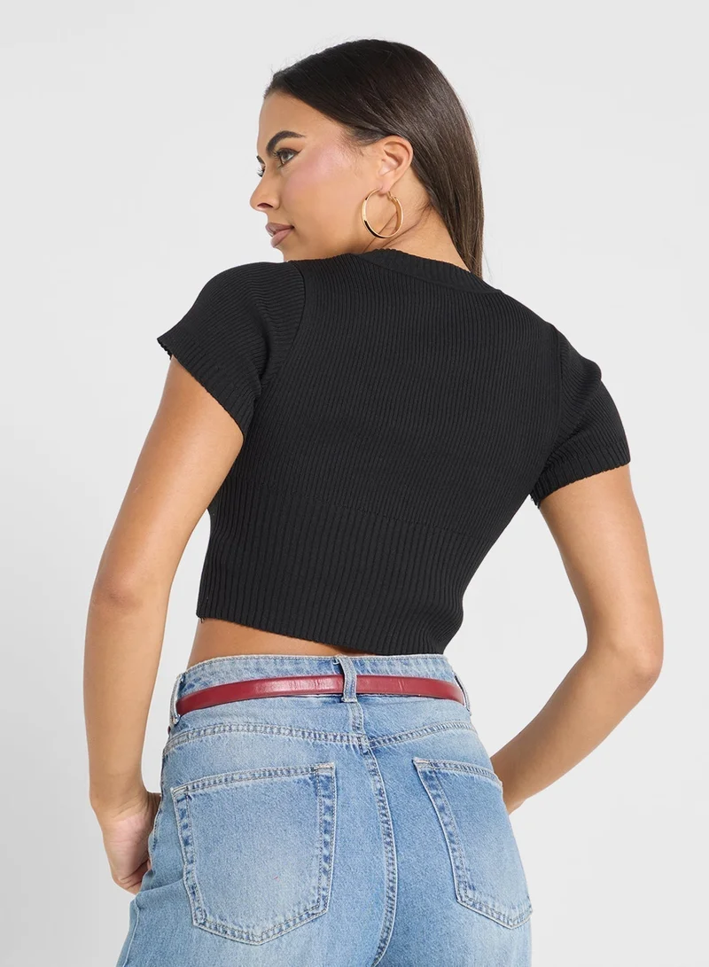 Ginger Knitted Ribbed Top