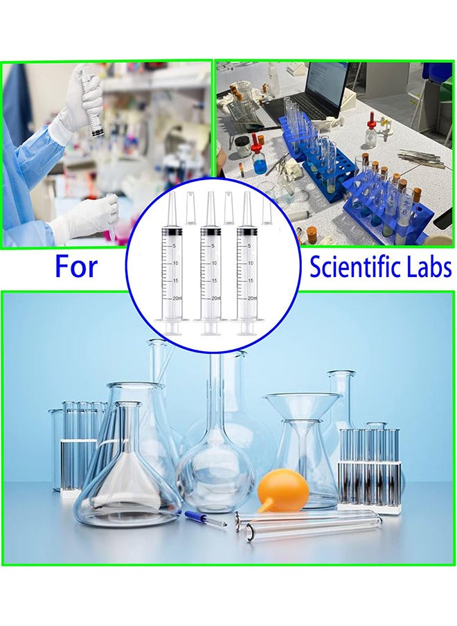 Depend - 20ML Plastic Syringe, Large Syringes Tools For Liquid, Sterile And Individually Sealed For Measuring, Watering, Refilling, Feeding Dogs And Cats, Scientific Labs, Oil Or Glue Applicator, 10 Packs - Image 1