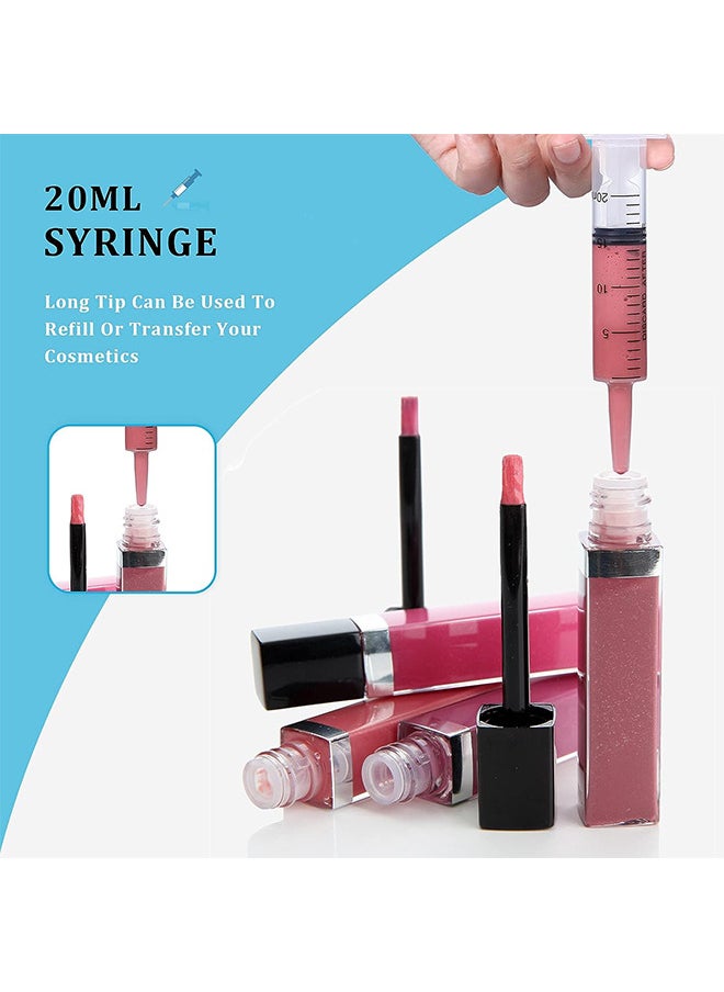 Depend - 20ML Plastic Syringe, Large Syringes Tools For Liquid, Sterile And Individually Sealed For Measuring, Watering, Refilling, Feeding Dogs And Cats, Scientific Labs, Oil Or Glue Applicator, 10 Packs - Image 1
