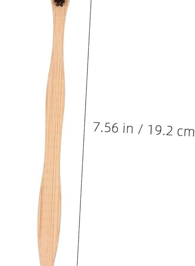 6Pcs Natural Bamboo Toothbrush with Soft Bristles for Daily Oral Care Travel Friendly - Image 3