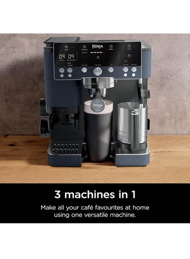 Ninja Luxe Cafe Manual Espresso Machine, Cyberspace ES601CYANZ 2 L 1650 W ES601CYANZ Cyberspace - Image 4