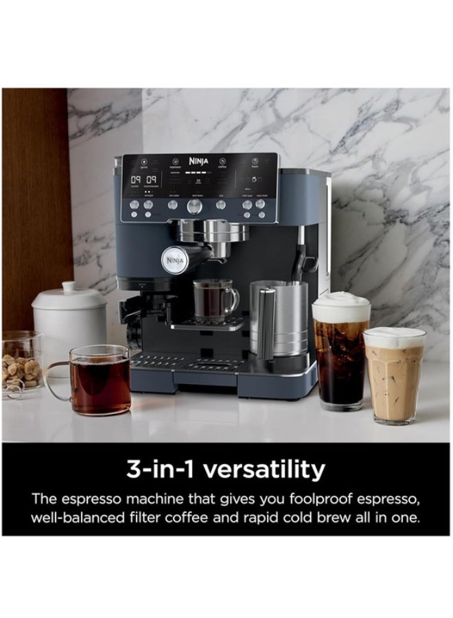 Ninja Luxe Cafe Manual Espresso Machine, Cyberspace ES601CYANZ 2 L 1650 W ES601CYANZ Cyberspace - Image 5